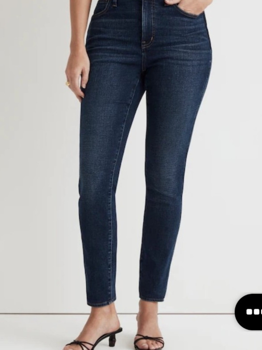 Madewell High-Rise Skinny Jeans in Dark Indigo Wash